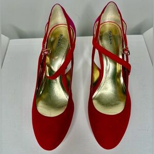 Style & Co Jeannierou Rouge Platform Heeled Pumps